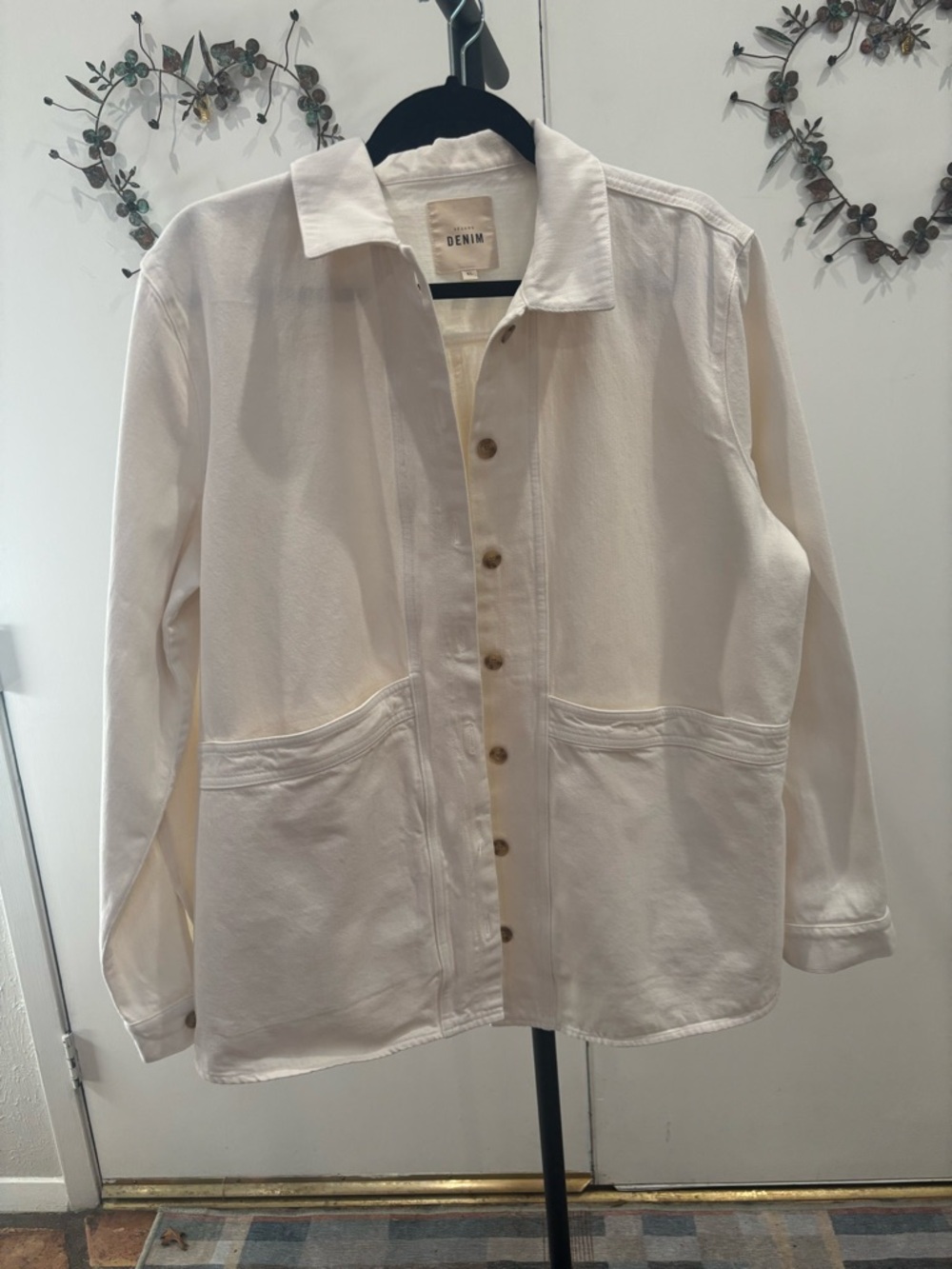 Sezane Will Ecru Denim Jacket - Picture 3 of 6